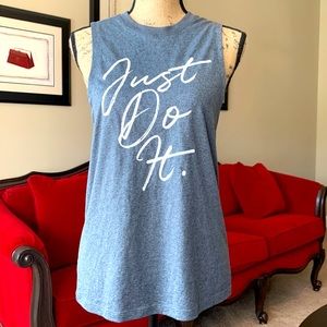 Super Cute Blue-ish Gray Nike “Just Do It” Tank Top!
